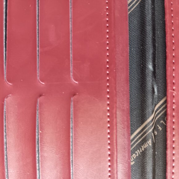 VINTAGE ROLFS  Burgundy BROWN LEATHER CLUTCH EUC - Picture 6 of 7